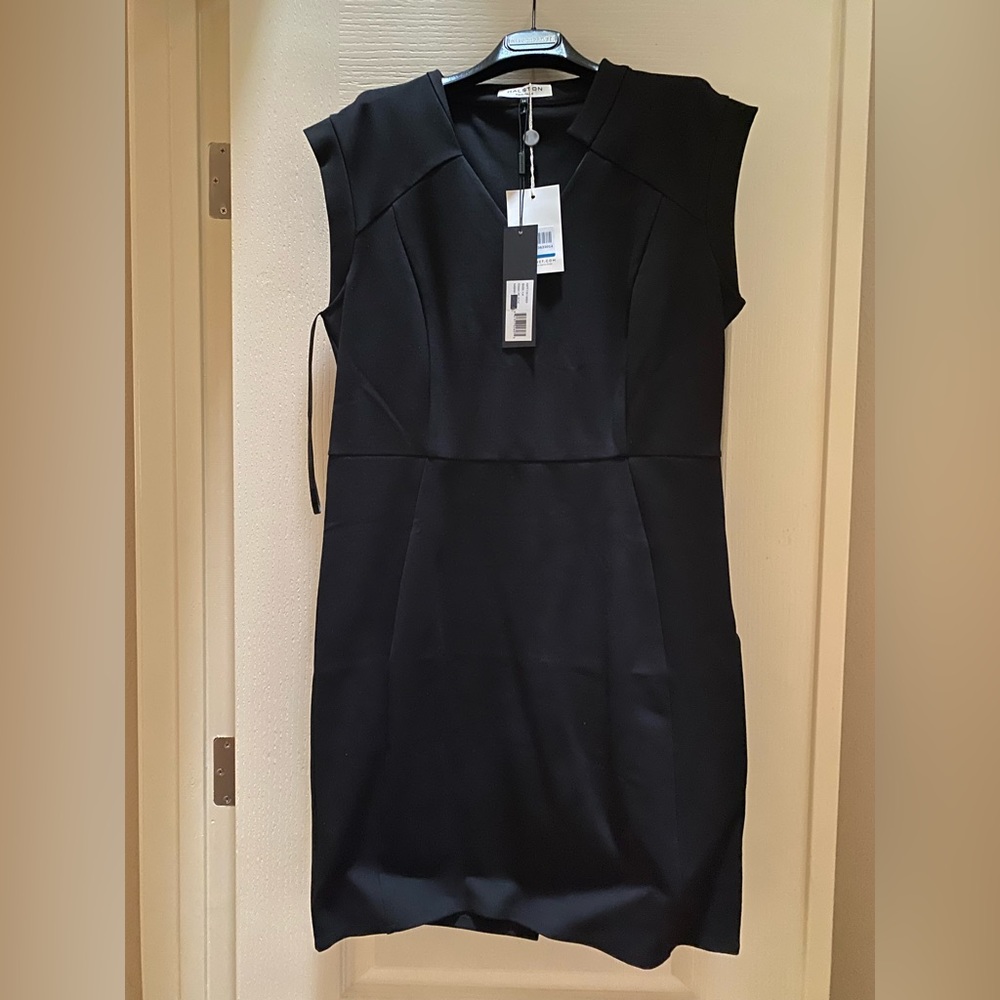 Halston Heritage Black Sheath Mini Dress